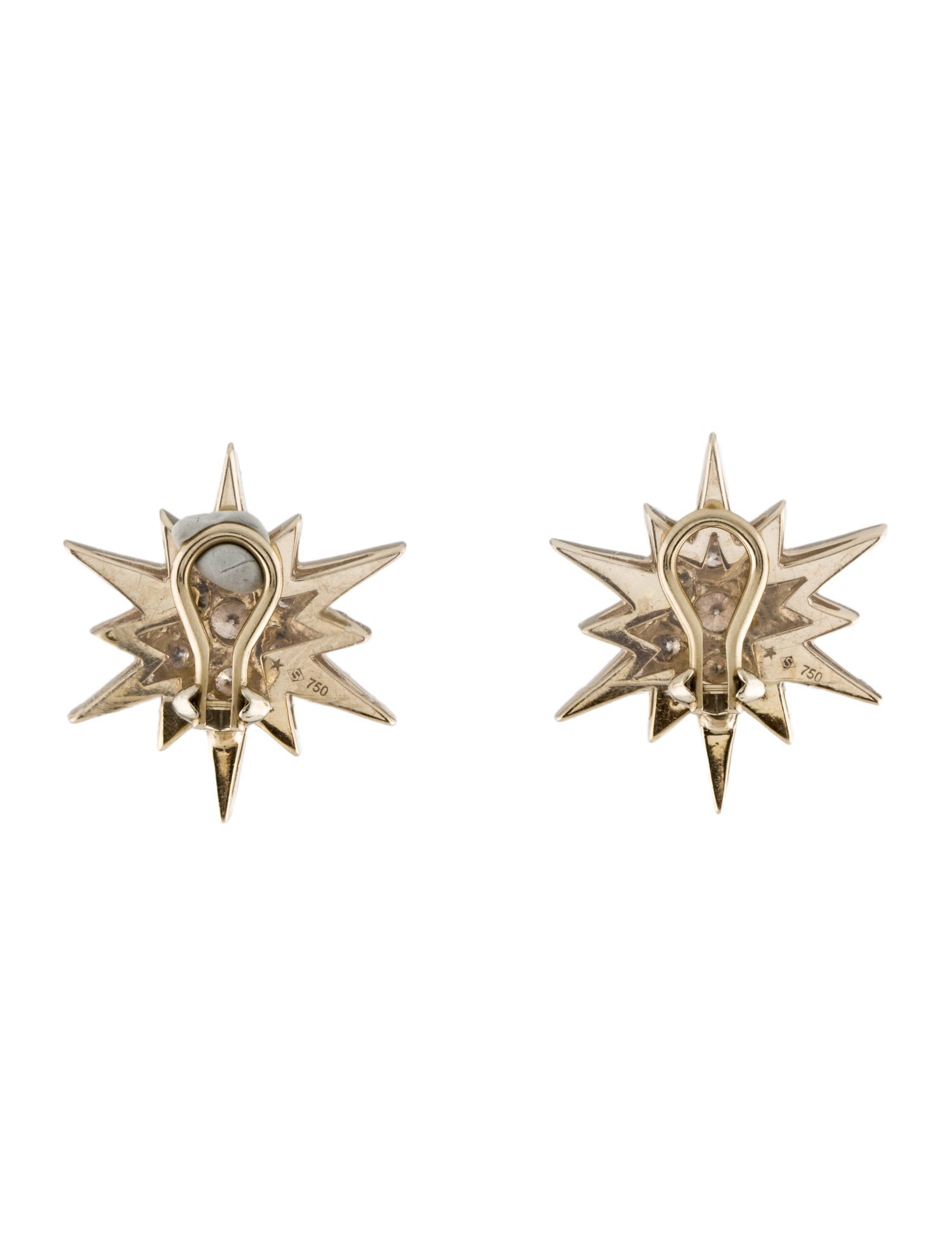 H.Stern H.Stern 18K Diamond Noble Star Clip-On Earrings